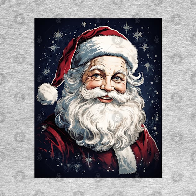 Vintage Retro Santa Claus by AI Art Originals